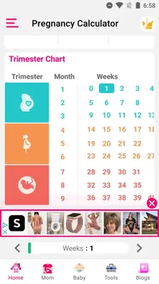 Pregnancy Calculator android App screenshot 2